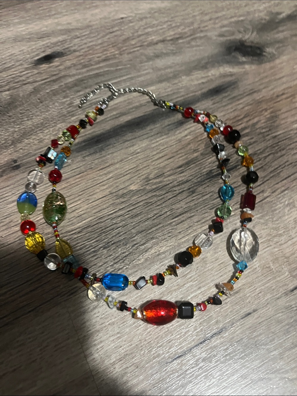 Multicolor Glass Bead Wrap Necklace - Women Jewelry